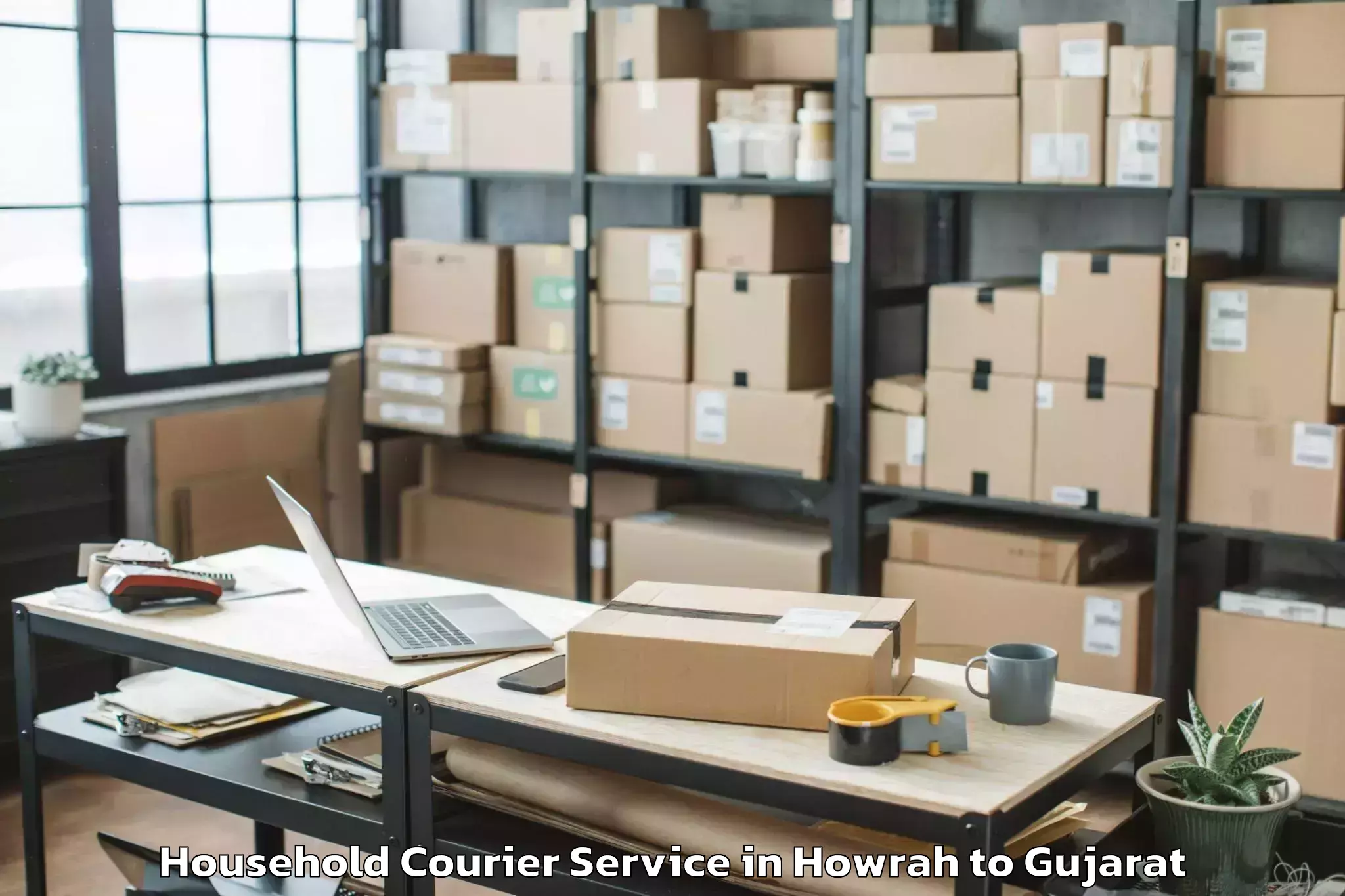 Book Your Howrah to Ambaji Household Courier Today